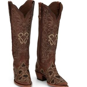 VINTAGE NIB Tony Lama Heart And Scroll 1021L Palencia